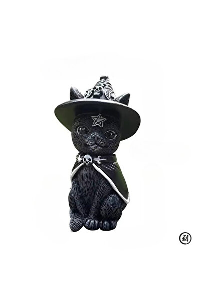 Choice 1PCs Black Cat Statue Mysterious Cute Cat Witch Cat Figurine Witches D...