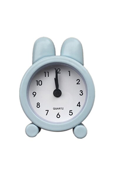 Choice1 ساعة منبه صغيرة معدنية زرقاء إبداعية لطيفة، ساعة منبه إلكترونية صغيرة