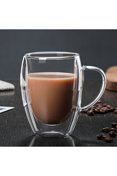 Choice1 كوب زجاجي مزدوج الجدار من زجاج البوروسيليكات عالي الجودة، سعة 350 مل،...