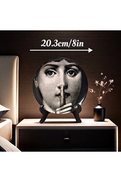 Choice L Elegant 8-Inch Retro Ceramic Decorative Plate - Modern Woman Design,...