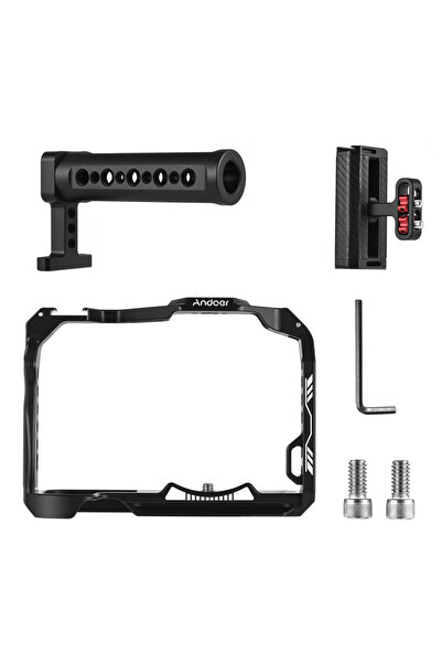 Choice قفص كاميرا أندور بمقبض علوي وجانبي لكاميرا كانون R7، مصنوع من سبائك ال...