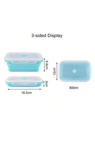 Choice8 1 قطعة 800 مل باللون الأزرق، 1 قطعة 350/500/800/1200 مل، مجموعة علب غ...