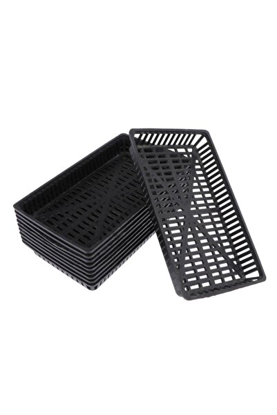 Choice 10 سلال نباتات مائية سوداء اللون، مناسبة لأحواض الزراعة المائية