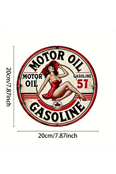 Choice لوحة إعلانية سوداء عتيقة الطراز مقاس 20×20 سم (8×8 بوصة) للبنزين والزي...