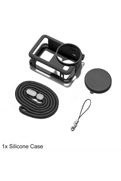 choice2 مجموعة واحدة لحافظة سيليكون لكاميرا DJI Osmo Action 6، وغطاء عدسة واق...