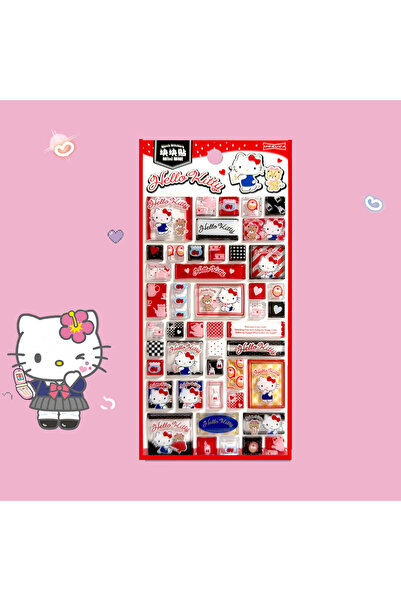 Choice بلاك كيتي لوف - ملصقات كريستالية ثلاثية الأبعاد جديدة من هيلو كيتي كاو...