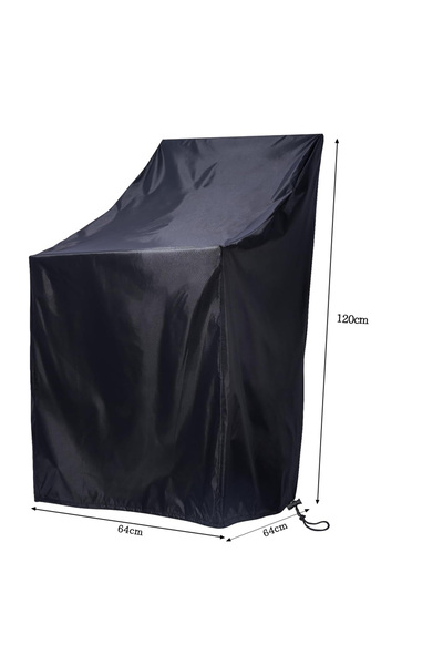 Choice أغطية كراسي أكسفورد سوداء مقاومة للماء للاستخدام الخارجي، واقي أثاث مت...