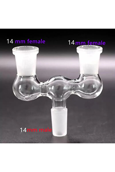 Choice1 14 male to 14 female Reclaim Ash Catcher 3 in 1 Glass Adapter Lab Glass
