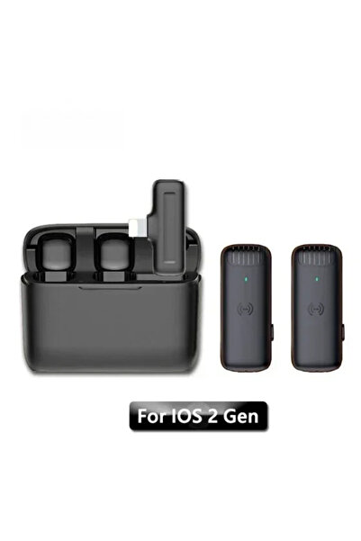 Choice ميكروفون لاسلكي 2 في 1 بتقنية 2.4 جيجا هرتز مع علبة شحن للهواتف والأجه...