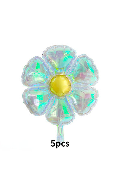 Choice3 زهور أخرى 5 قطع من بالونات دائرية شفافة ملونة على شكل نجمة خماسية وصد...