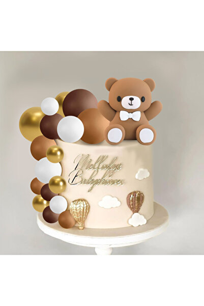 choice2 brown 29 PCS Bear Cake Decorati We Can Bearly Wait Cake Topper for Ba...