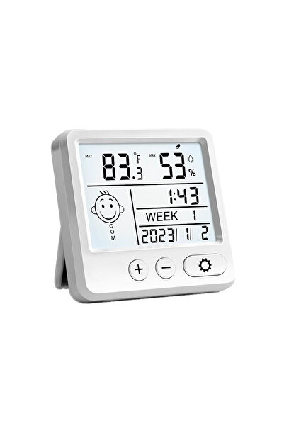 Choice WHITE LCD Digital Alarm Clk Table Wall Clk for Bedroom Living Room Dis...
