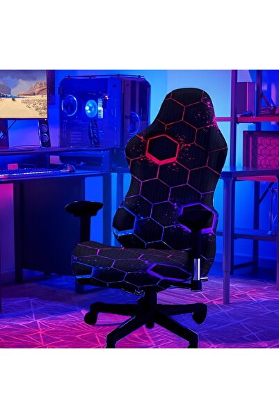 Choice1 غطاء كرسي ألعاب متوهج A-01، بنمط هندسي غير منتظم، غطاء كرسي كمبيوتر م...