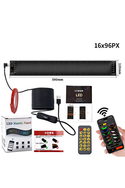 choice2 لوحة إعلانية LED على شكل عين الشيطان للسيارات والشاحنات، 16×96 مصباح ...