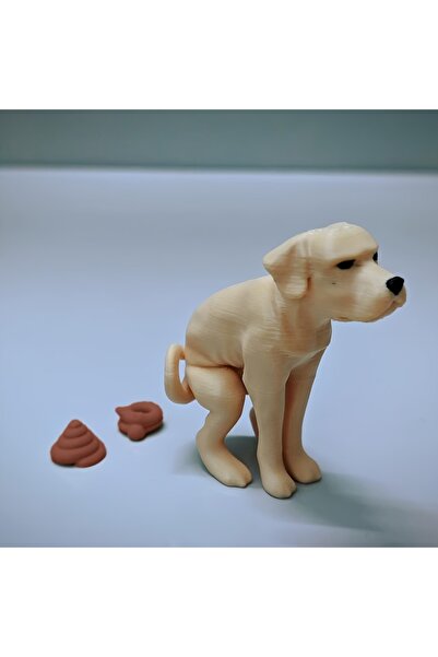 Choice تمثال صغير أصفر فاتح مبتكر يصور كلبًا مضحكًا وهو يتبرز (يتضمن تمثالين ...