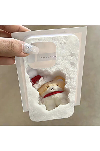 choice2 جراب حصري لهواتف آيفون 15 فقط، بتصميم دمية دب ثلجية لعيد الميلاد، غلا...