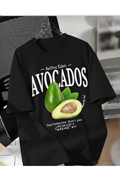 COHERENT تي شيرت قطني كبير الحجم مطبوع خصيصًا للجنسين من AWACADO للرجال/النساء