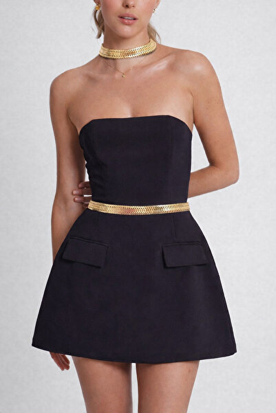 Maiden design Altın renk kolye ve kemer seti