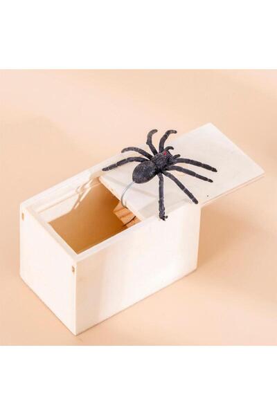 Choice صندوق عنكبوت للمقالب - صندوق خشبي مبتكر ومخيف للمقالب، هدية مضحكة للها...