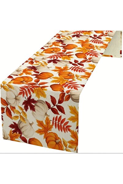 choice2 150x33cm 0917-ZQ 1pc, Autumn Table Runner, Thanksgiving Orange Brown ...