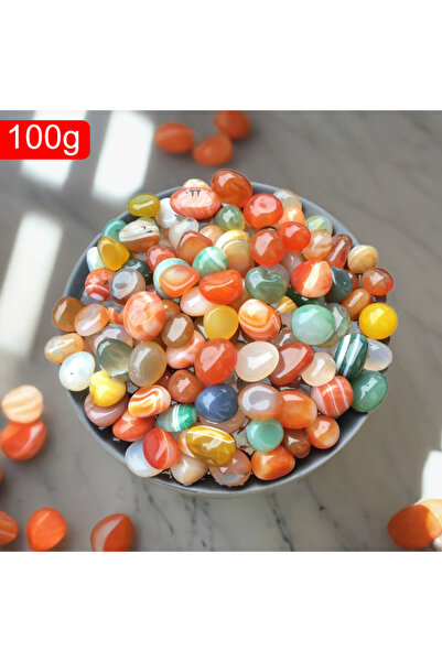 Choice 100 غرام 100/200 غرام 1~1.6 سم حصى ملونة من العقيق الطبيعي حصى كريستال...