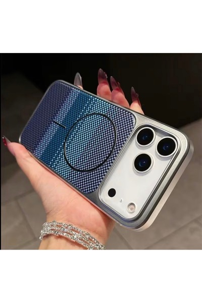 Yasee 17 Promax MagSafe Uyumlu Karbon Fiber Manyetik iPhone Kılıfı Lüks Metal...