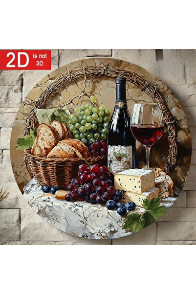 Choice ديكور معدني بطابع النبيذ من HELLOYOUNG مقاس 20x20 سم TYA37174-20x20 سم...