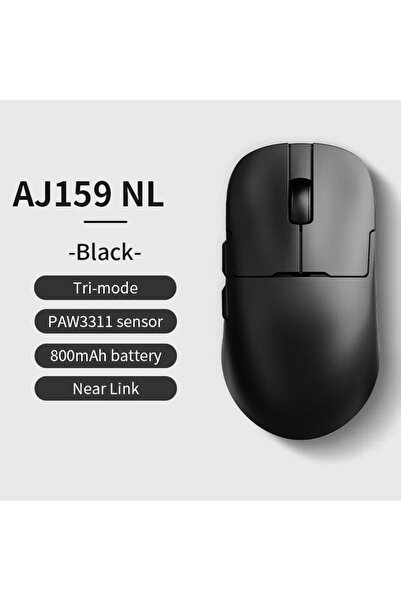 Choice1 فأرة لاسلكية Ajazz AJ159NL بسعة 800 مللي أمبير - أسود، متوافقة مع الأ...