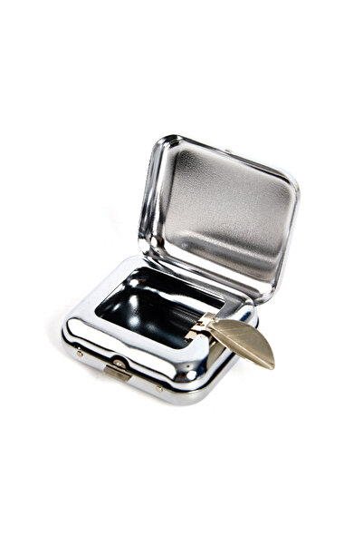 Choice one size 1PC Mini Stainless Steel Square Pket Ashtray Metal Tray With ...