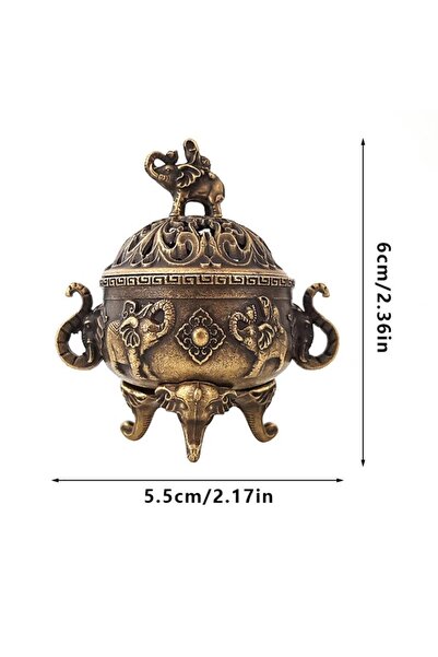 Choice وعاء بخور معدني على شكل زهرة اللوتس، حامل بخور بمقبض، ديكور منزلي لليو...