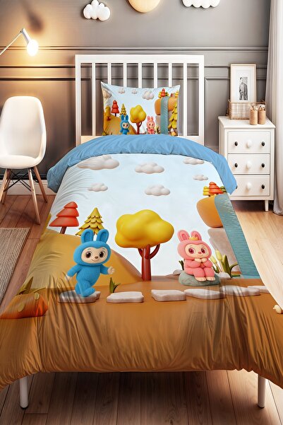 EVPANYA Pofi Brothers in Nature Patterned Single Baby Kids Bedding Set