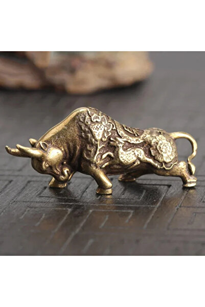 Choice تمثال ثور محظوظ من النحاس الأصفر (LTCN-1PCS)، تمثال حيواني لتزيين المن...