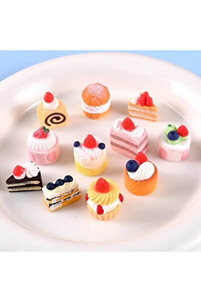 Choice 11 قطعة متنوعة من قطع الكيك والخبز ثلاثية الأبعاد المصنوعة من الراتنج ...