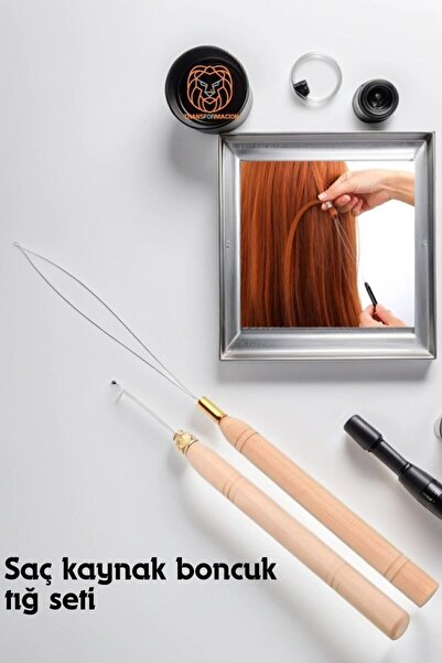 Creatividad Solutions Saç Boncuk Uzatma Keratin Tığı Misina Seti 720393