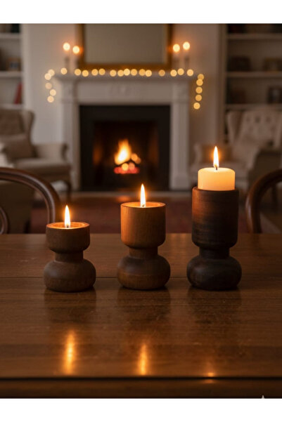 nowapazar ÜÇLÜ AHSAP ŞAMDAN