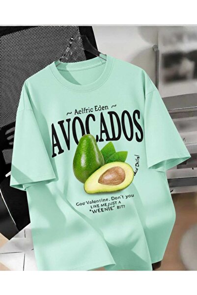 COHERENT تي شيرت قطني كبير الحجم مطبوع خصيصًا للجنسين من AWACADO للرجال/النساء