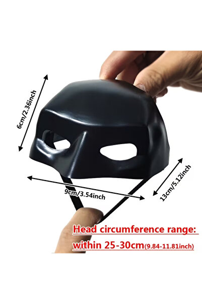Choice خوذة قطط سوداء مضحكة على شكل خفاش مع حبل مطاطي وقناع للتصوير
