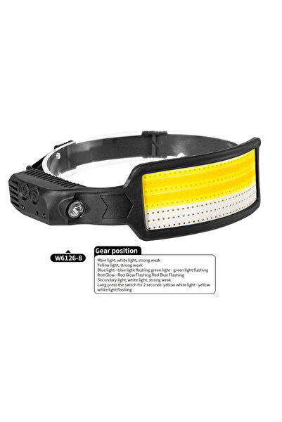 Choice1 مصباح أمامي W6126-8 أسود اللون مزود بمستشعر حركة، ومصباح أمامي بتقنية...