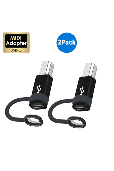 Choice black 2pcs USB Type C Female to Midi Adapter, Female USB C to Male USB...