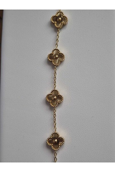 MY ESTA JEWELRY VAN CLEEF ÇELİK GOLD YONCA BİLEKLİK