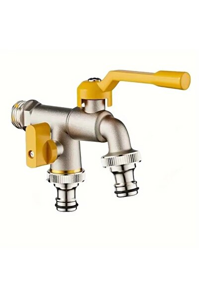 Choice صنبور خرطوم حديقة مزدوج المخرج - وصلة ½ بوصة، مثالي للري والعناية بالع...