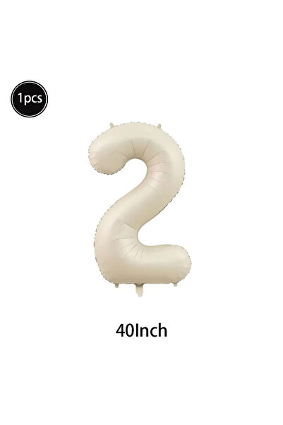 Choice23 بالون رقم 123456789، مقاس 240 بوصة، بلون كريمي أبيض، بيج، كريمي، كرا...