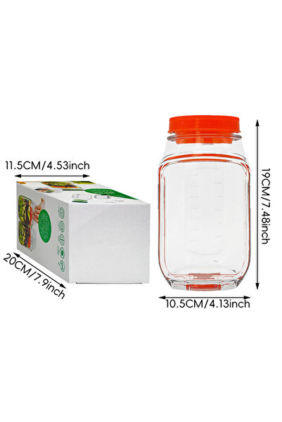Choice Orange 1Pc Salad Pod Salad Jar Leakproof Portable With Lid Vegetable J...