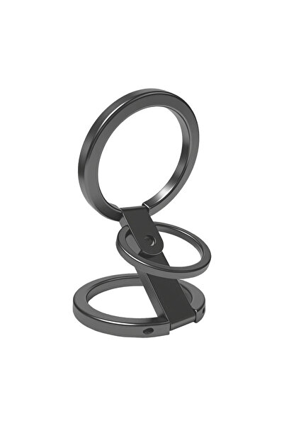 Choice حامل أسود للهاتف اللوحي، مزود بحلقة مغناطيسية، 4 أقسام، تثبيت مغناطيسي...