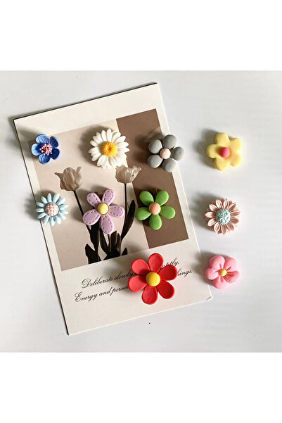 Choice 10 قطع من مغناطيسات تثبيت الصور والرسائل الملونة المتنوعة على شكل زهور...