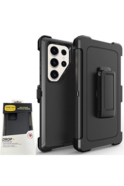 Choice65 Galaxy S25 Ultra with box and Clip black Ott Armor Box Defender Rugg...