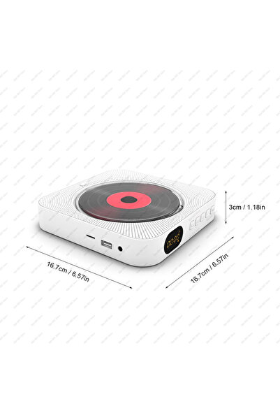 Choice1 EU Portable CD Player Built-in Speaker Stereo with Double 3.5mm Headp...
