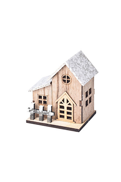 Choice1 style B Christmas Home Decoration LED Luminous Wooden House Small Hou...