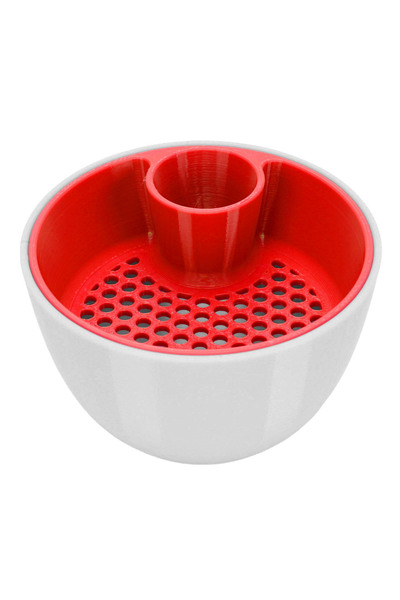 choice2 وعاء مكسرات حمراء مع مكان لتخزين القشور، وعاء فستق، وعاء تقديم وجبات ...