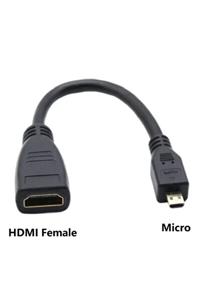 Choice كابل أسود بطول 0.15 متر متوافق مع منفذ Micro HDMI، كابل نقل بيانات من ...